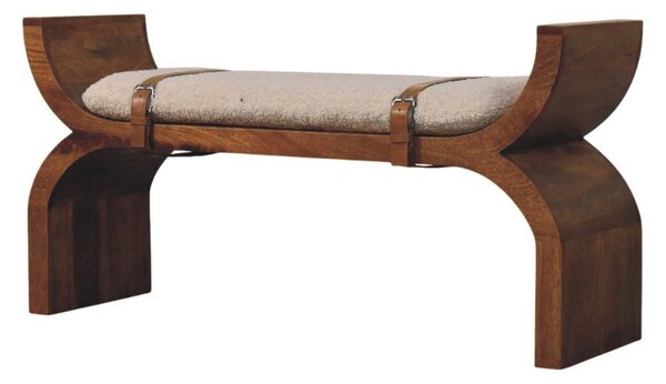 Lavice Stirrup se zaoblenými liniemi, 120 × 35 × 60 cm