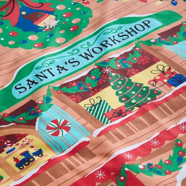Povlečení na jednolůžko 135x200 cm Santa's Workshop – Catherine Lansfield