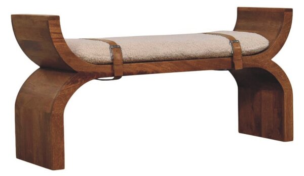 Lavice Stirrup se zaoblenými liniemi, 120 × 35 × 60 cm