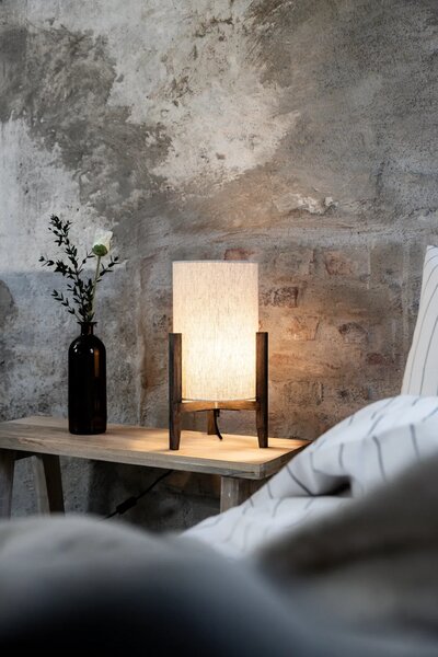 MARKSLOJD Markslöjd stolní lampa Eruca bílá/hnědá 39 cm
