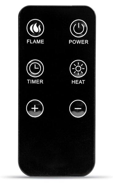 Bewello - Elektrický krb - S ohřevem - Atmosférický krb - Elektrická kamna - Volně stojící - Černá - 180° - 2000W - BW2105