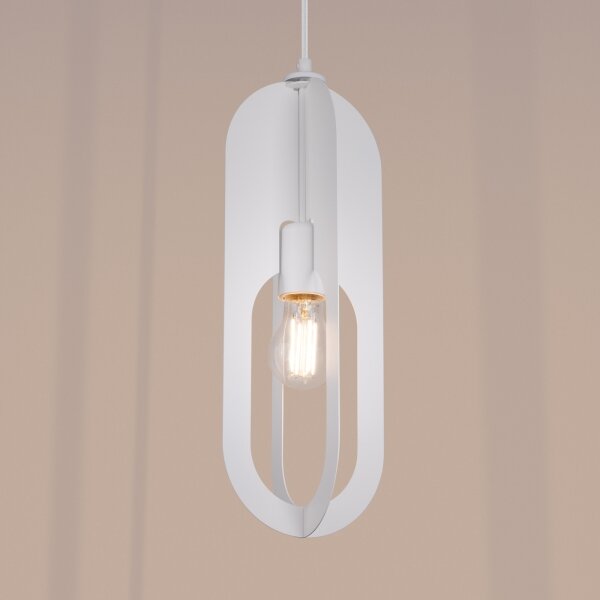 Sollux SL.1360 - Lustr na lanku NICUS 1xE27/15W/230V bílá