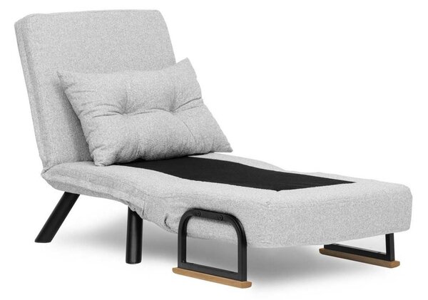 Hanah Home Rozkládací křeslo Single Sando šedé II