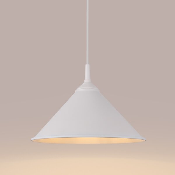 Sollux SL.1325 - Lustr na lanku ZUMA 1xE27/15W/230V pr. 30 cm bílá