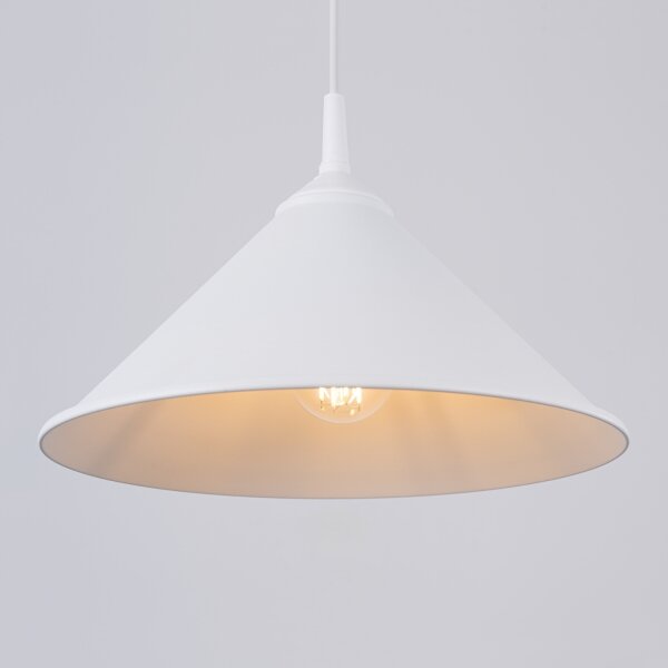 Sollux SL.1325 - Lustr na lanku ZUMA 1xE27/15W/230V pr. 30 cm bílá
