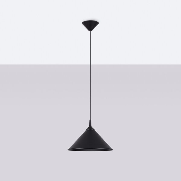 Sollux SL.1326 - Lustr na lanku ZUMA 1xE27/15W/230V pr. 30 cm černá