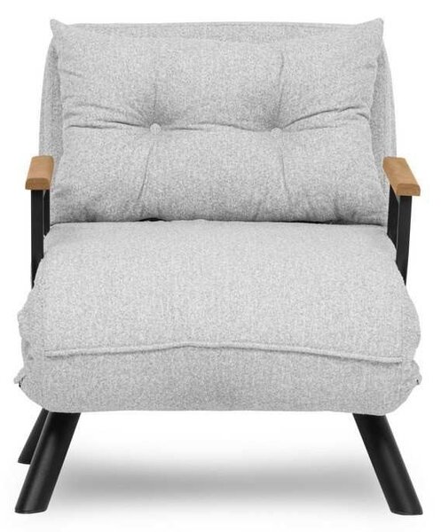 Hanah Home Rozkládací křeslo Single Sando šedé II