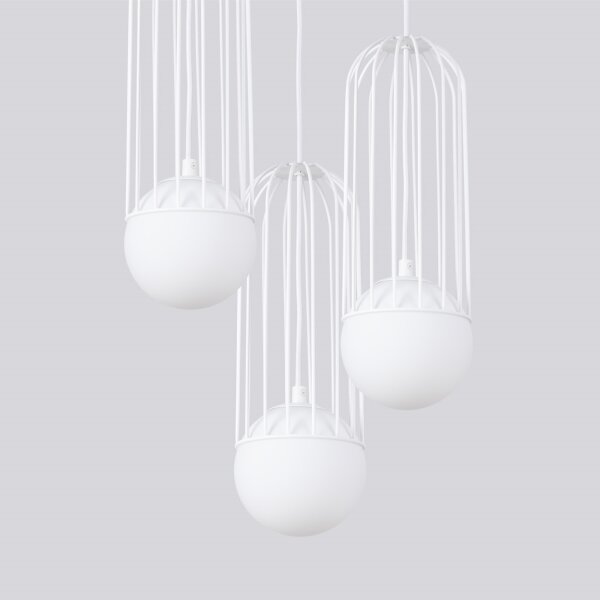 Sollux SL.1335 - Lustr na lanku BRINA 3xG9/8W/230V bílá