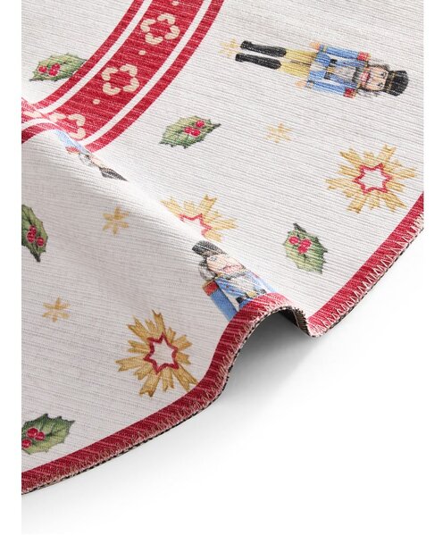 Červený kulatý koberec s vánočním motivem ø 160 cm Toy's Delight Nutcracker – Villeroy&Boch
