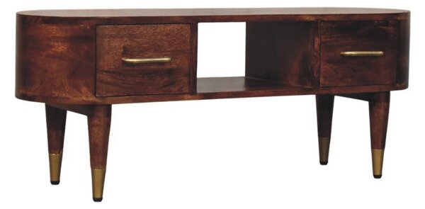 TV stolek Valenza se zaoblenými liniemi, 100 × 30 × 40 cm