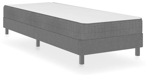Postel boxspring šedá textil 100 x 200 cm 287454