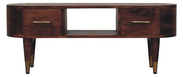 TV stolek Valenza se zaoblenými liniemi, 100 × 30 × 40 cm