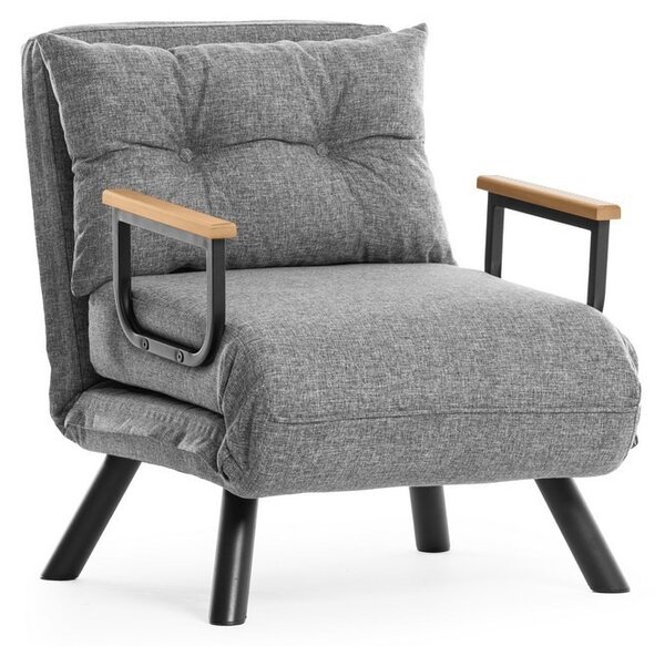 Hanah Home Rozkládací křeslo Single Sando světle šedé