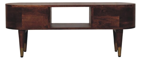 TV stolek Valenza se zaoblenými liniemi, 100 × 30 × 40 cm