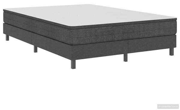 Postel boxspring šedá textil 140 x 200 cm 287456