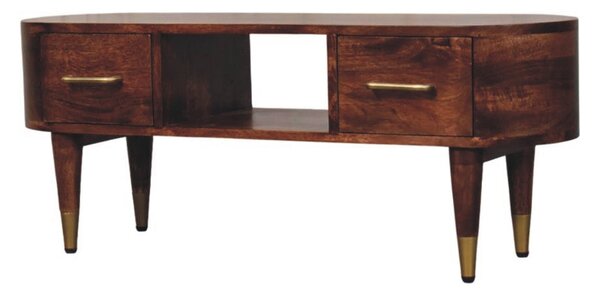 TV stolek Valenza se zaoblenými liniemi, 100 × 30 × 40 cm