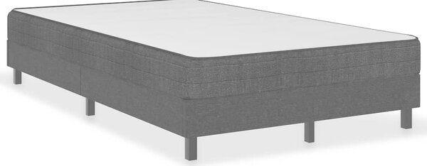 Postel boxspring šedá textil 120 x 200 cm 287455