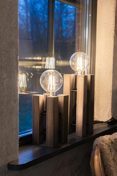 MARKSLOJD Markslöjd stolní lampa Lodge hnědá 28 cm