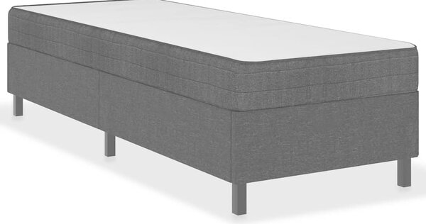 Postel boxspring šedá textil 100 x 200 cm 287462