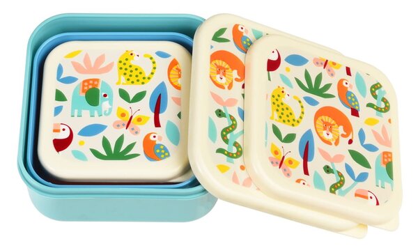Dětské svačinové boxy v sadě 3 ks Wild Wonders – Rex London