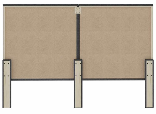 Čelo postele tmavě šedé textil 140 x 200 cm 287468