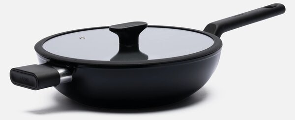 Fabini Wok pánev Meda 5.0 Economy, ø 28 cm - Nepřilnavá pánev s keramickým povrchem s poklicí, černá