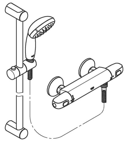 Grohe termostatická sprchová baterie Grohtherm 1000 34824_4, 1 ks