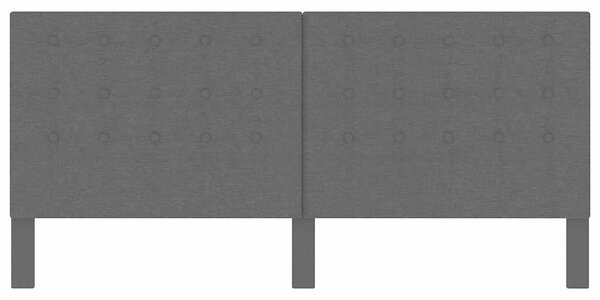 Prošívané čelo postele tmavě šedé textil 200 x 200 cm 287475