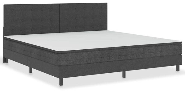 Prošívané čelo postele tmavě šedé textil 200 x 200 cm 287475