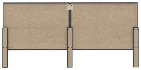 Prošívané čelo postele tmavě šedé textil 200 x 200 cm 287475