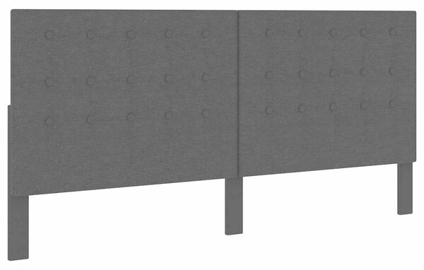 Prošívané čelo postele tmavě šedé textil 200 x 200 cm 287475