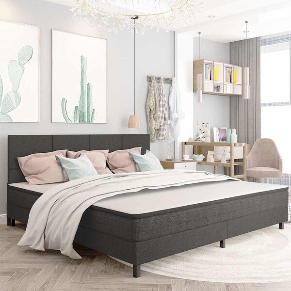 Čelo postele tmavě šedé textil 200 x 200 cm 287479