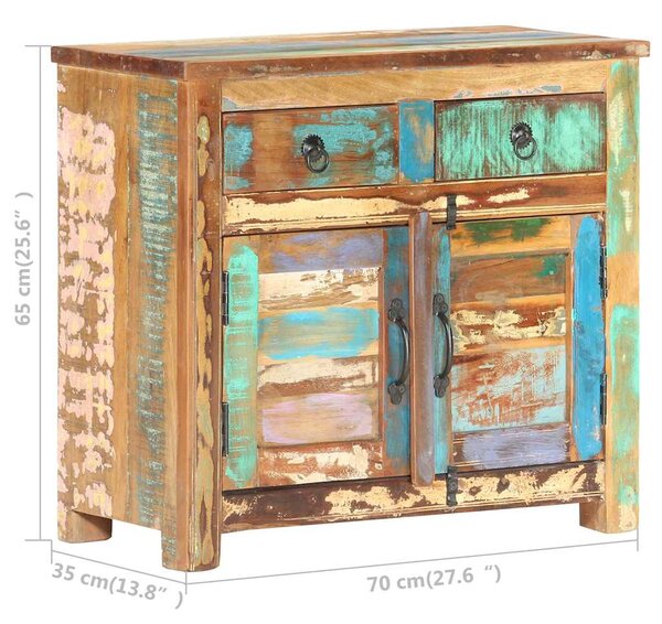Příborník 70 x 35 x 65 cm masivní recyklované dřevo 287490