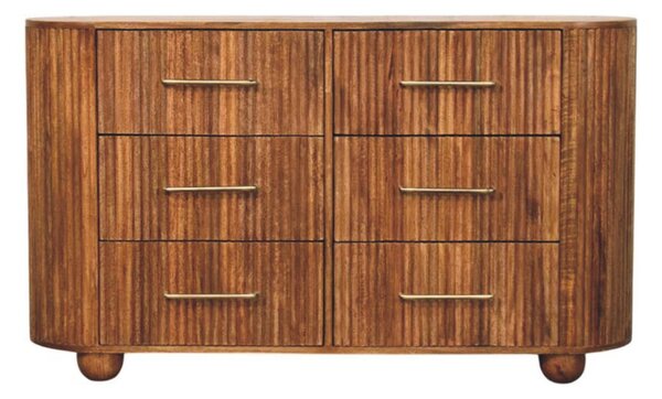 Komoda Ridgefront v dubovém odstínu, 135 × 35 × 79 cm