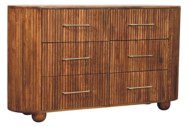 Komoda Ridgefront v dubovém odstínu, 135 × 35 × 79 cm
