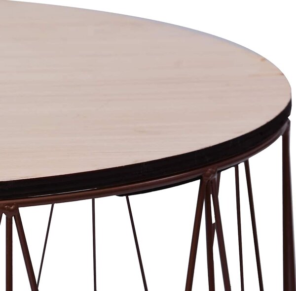 Konferenční stolky 2 ks měď 287661