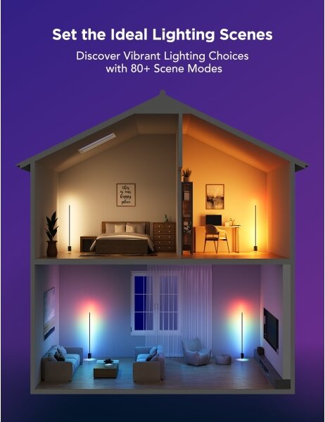 Govee - LED Stojací lampa Smart MATTER LED RGBICWW Wi-Fi + DO