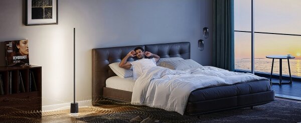 Govee - LED Stojací lampa s reproduktorem Pro RGBICWW Wi-Fi + DO