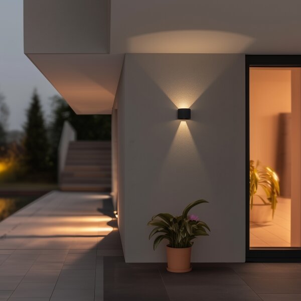 Brilagi - LED Venkovní nástěnné svítidlo RONDO LED/6W/230V antracit IP54