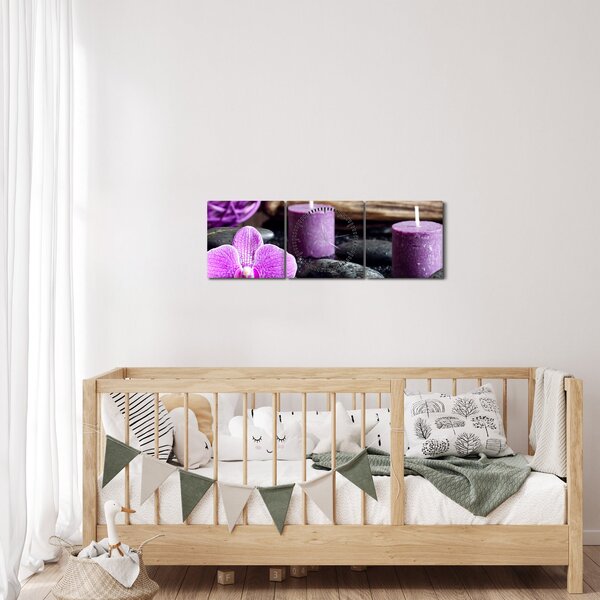 Obraz - Relaxace (s hodinami) (90x30 cm)