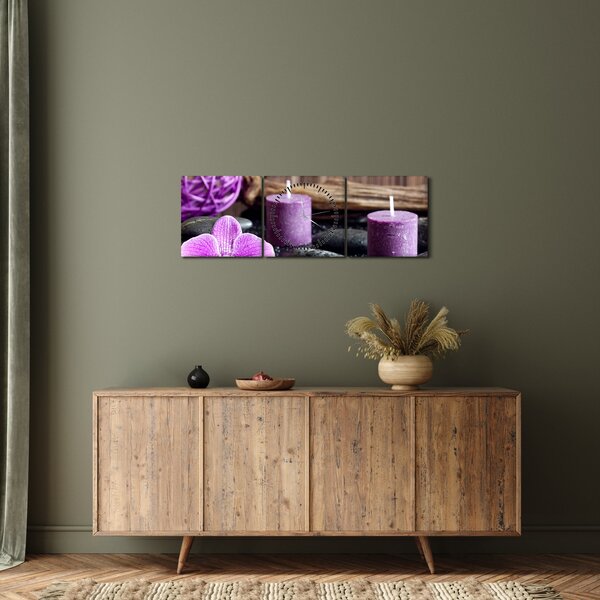 Obraz - Relaxace (s hodinami) (90x30 cm)