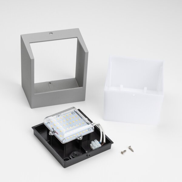 Brilagi - LED Venkovní nástěnné svítidlo TERNI LED/12W/230V šedá IP44