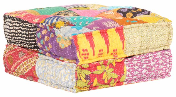 Pouf 60 x 70 x 36 cm patchwork textil 287707