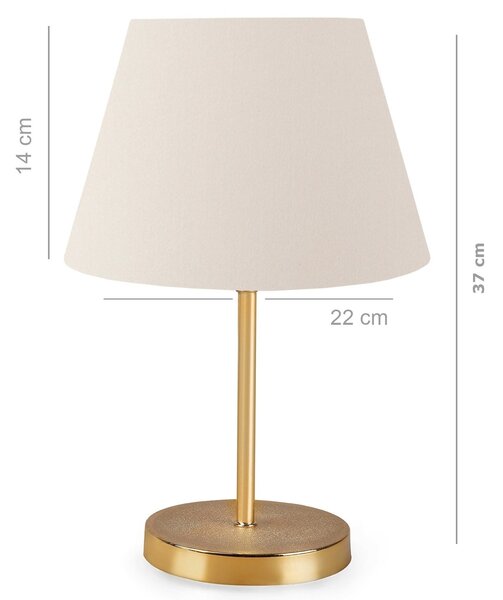 Opviq Stolní lampa Ayda krémová/zlatá