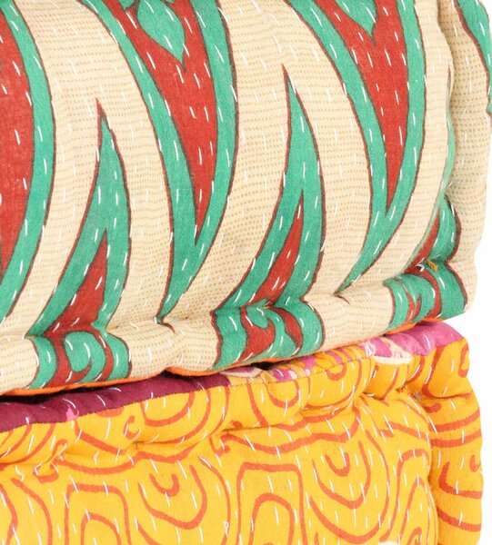 Pouf 60 x 70 x 36 cm patchwork textil 287707
