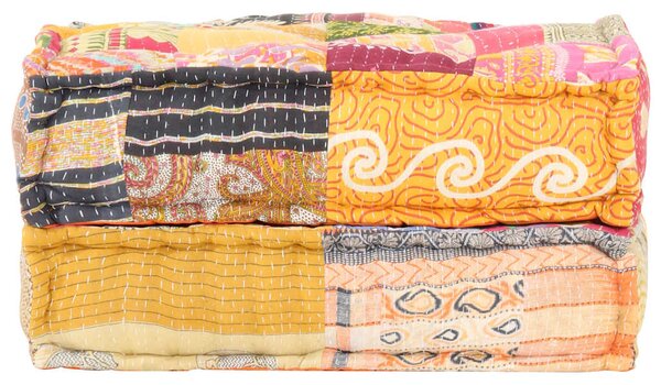 Pouf 60 x 70 x 36 cm patchwork textil 287707