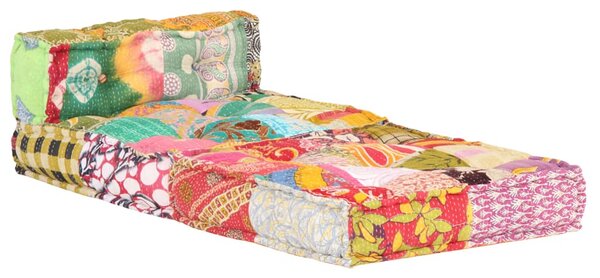 Modulární pouf patchwork textil 287702