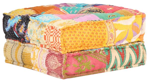 Pouf 60 x 70 x 36 cm patchwork textil 287707