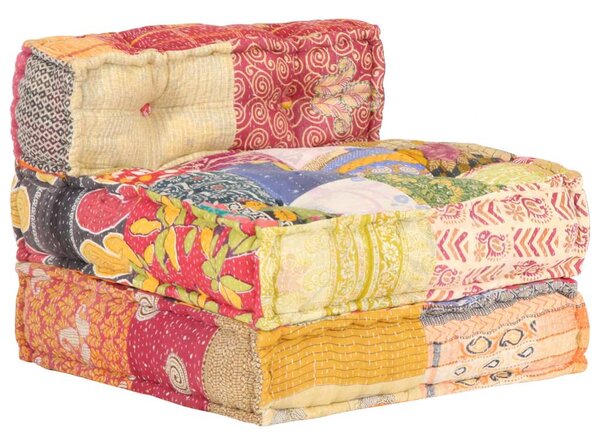 Modulární pouf patchwork textil 287702