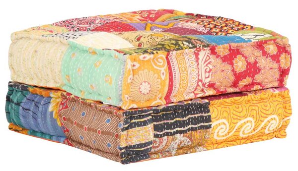 Pouf 60 x 70 x 36 cm patchwork textil 287707